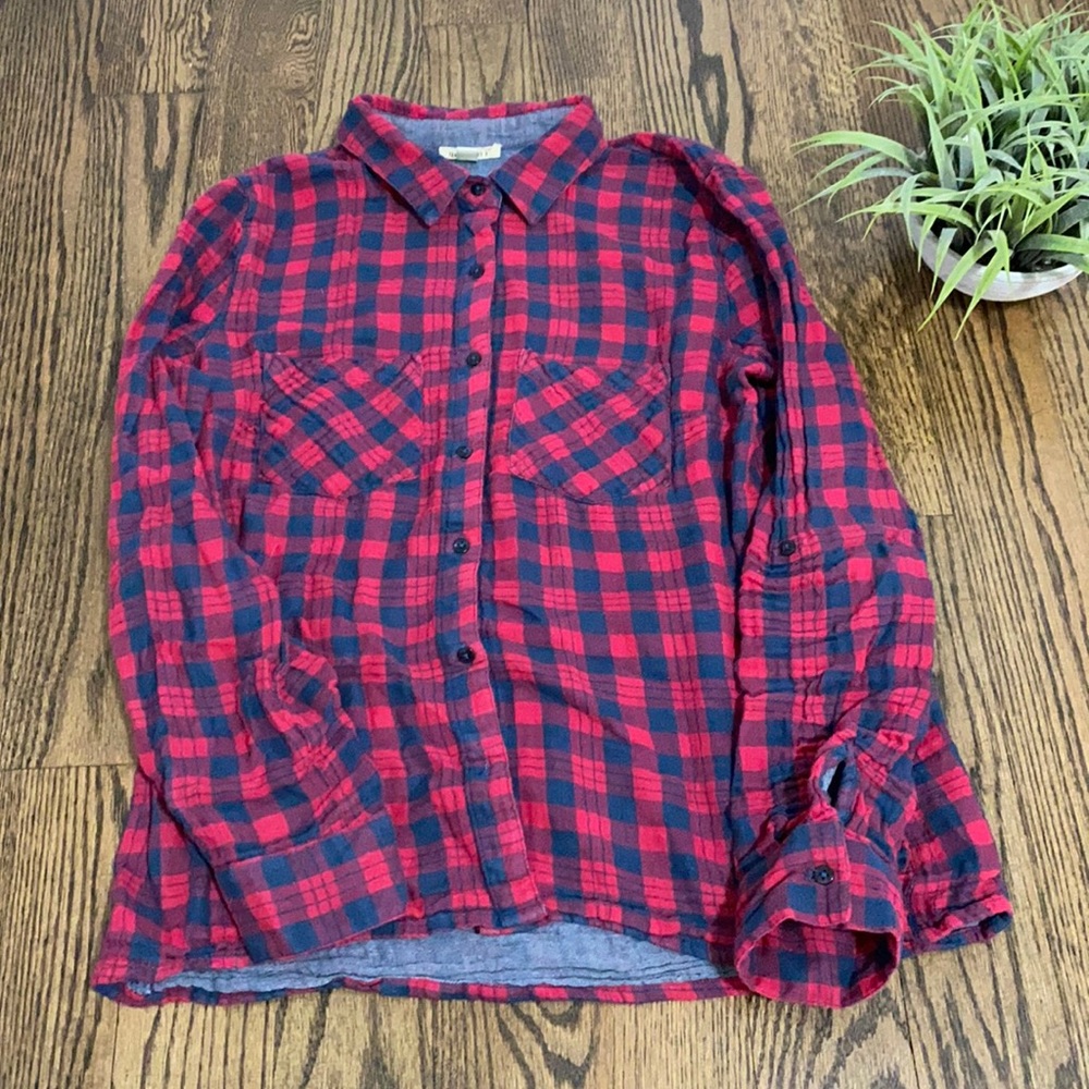 **SOLD**-- Miami Button Down Flannel Shirt